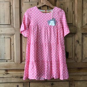 NWT Girl's Belly Button Dress US Size 2 / 3 (98) Pink‎ White Polka Dot Monkey